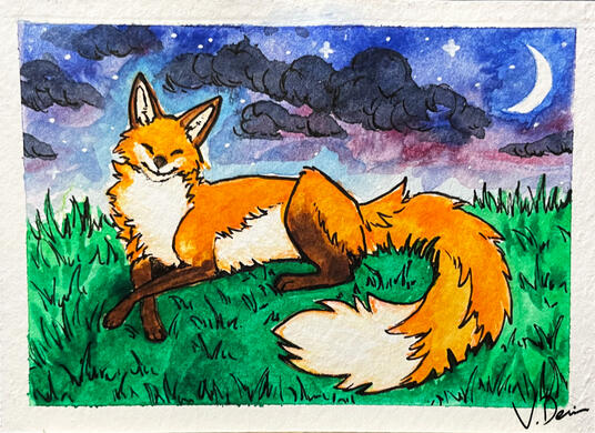 Fox 2 - Mini Postcard